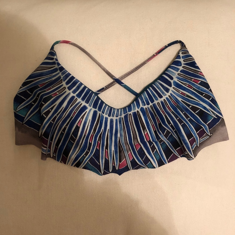 Mara Hoffman Blue Bikini Top